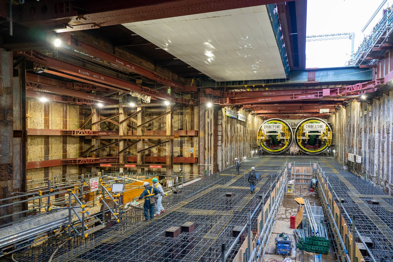 DSC02140 西武新宿線 中井駅～野方駅間 連続立体交差事業（2025年12月・新井薬師前駅）